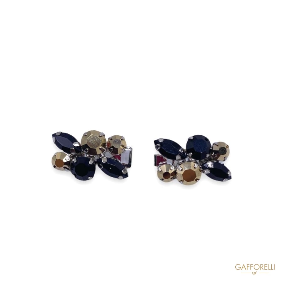 Elegant Metal Hook with Stones A350 - Gafforelli Srl BLACK