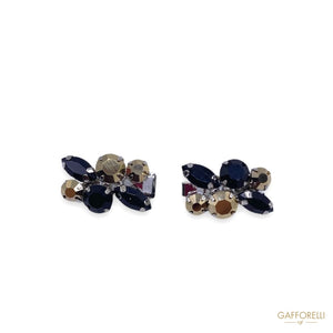 Elegant Metal Hook with Stones A350 - Gafforelli Srl BLACK