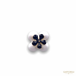 Enameled Flower Pins With Butterfly Closure 2851 c -