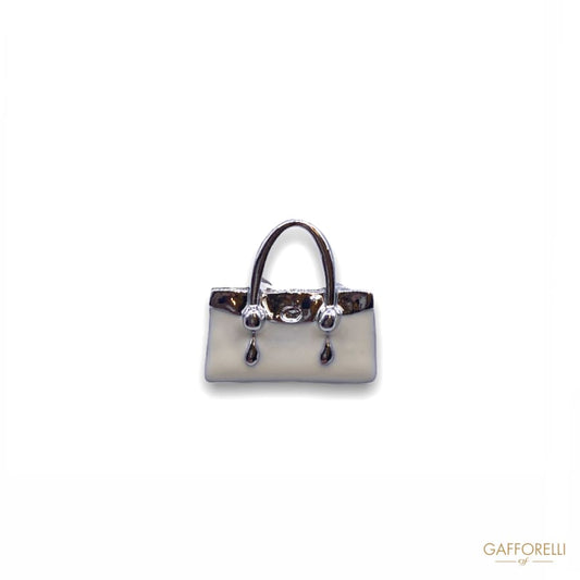 Enameled Metal Bag Pin with Butterfly Closure E156 b