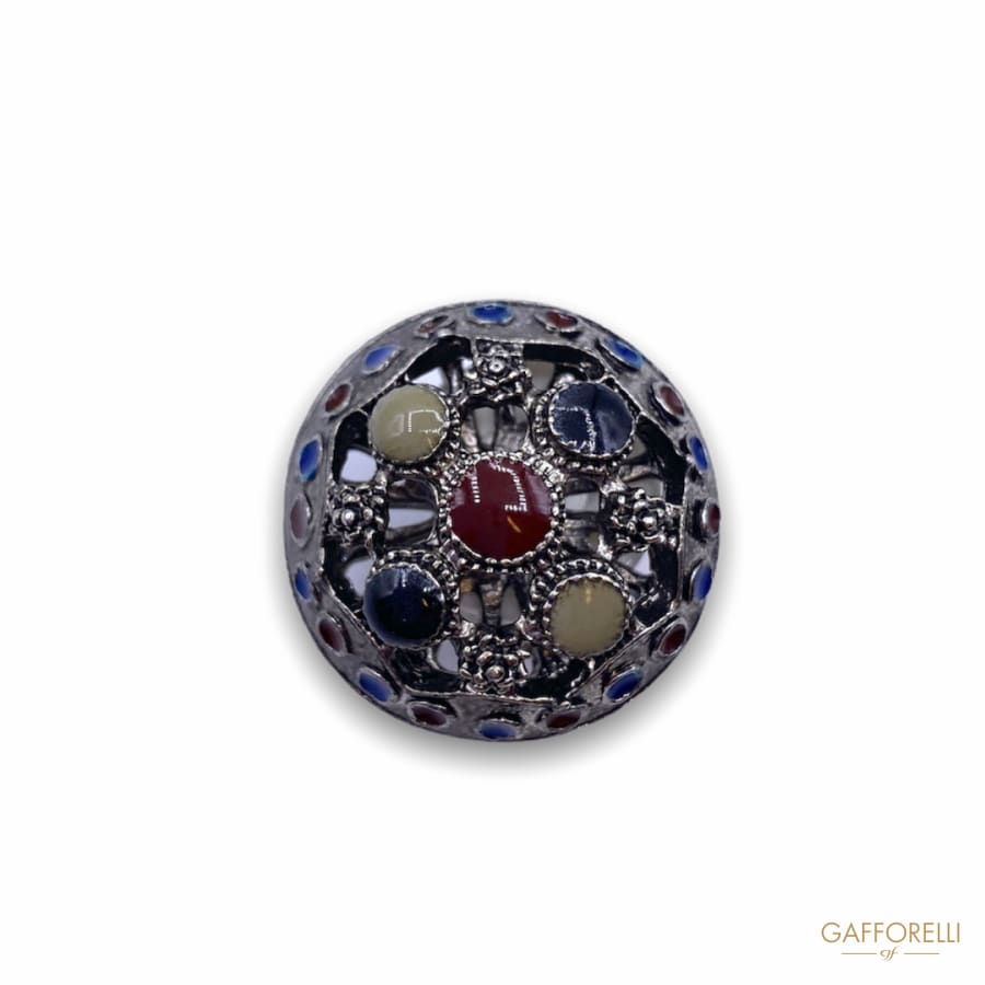 Ethnic Metal Button B135 - Gafforelli Srl ETHNIC STYLE
