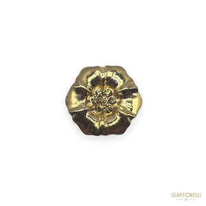 Flower Button With Central Rhinestones A650 - Gafforelli Srl