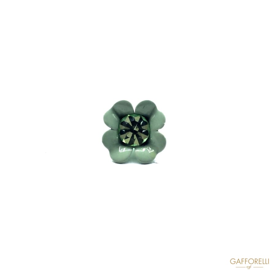Flower Buttons with Central Swarovski Rhinestone - Art.