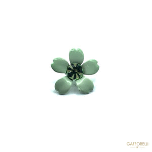 Flower Buttons Decorated with Swarovski Rhinestone - Art.