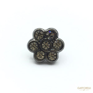 Flower Buttons with Rhinestones- Art. 3143 shirt rhinestone