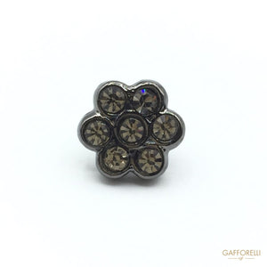 Flower Buttons With Rhinestones- Art. 3143 shirt rhinestone