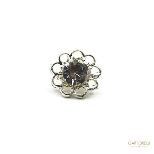 Flower Rhinestones Button - Art. A191 shirt rhinestone