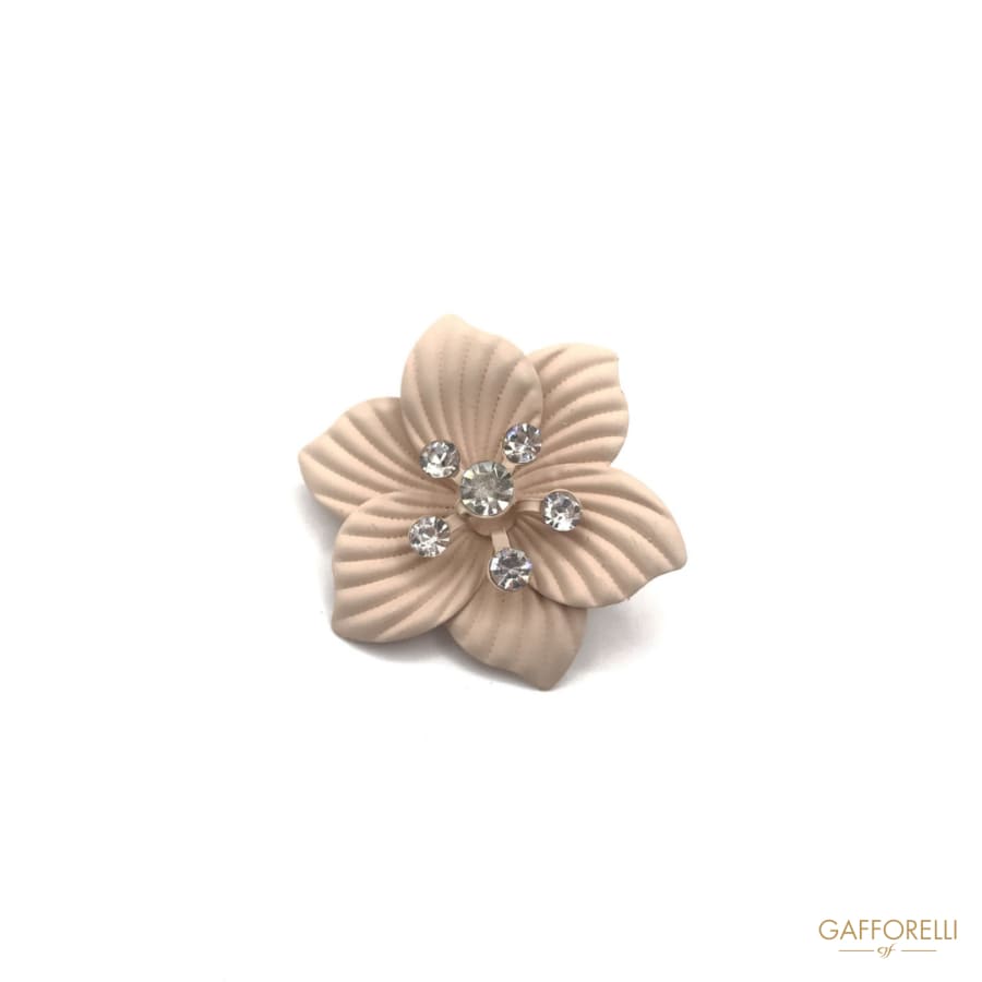 Flower Shape Button With Rhinestones - Art. A279 rhinestone