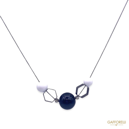 Geometric Necklace with Metal Wire C292 - Gafforelli Srl