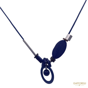 Geometric Necklace With Wire Caucciù (100pz) C279 -