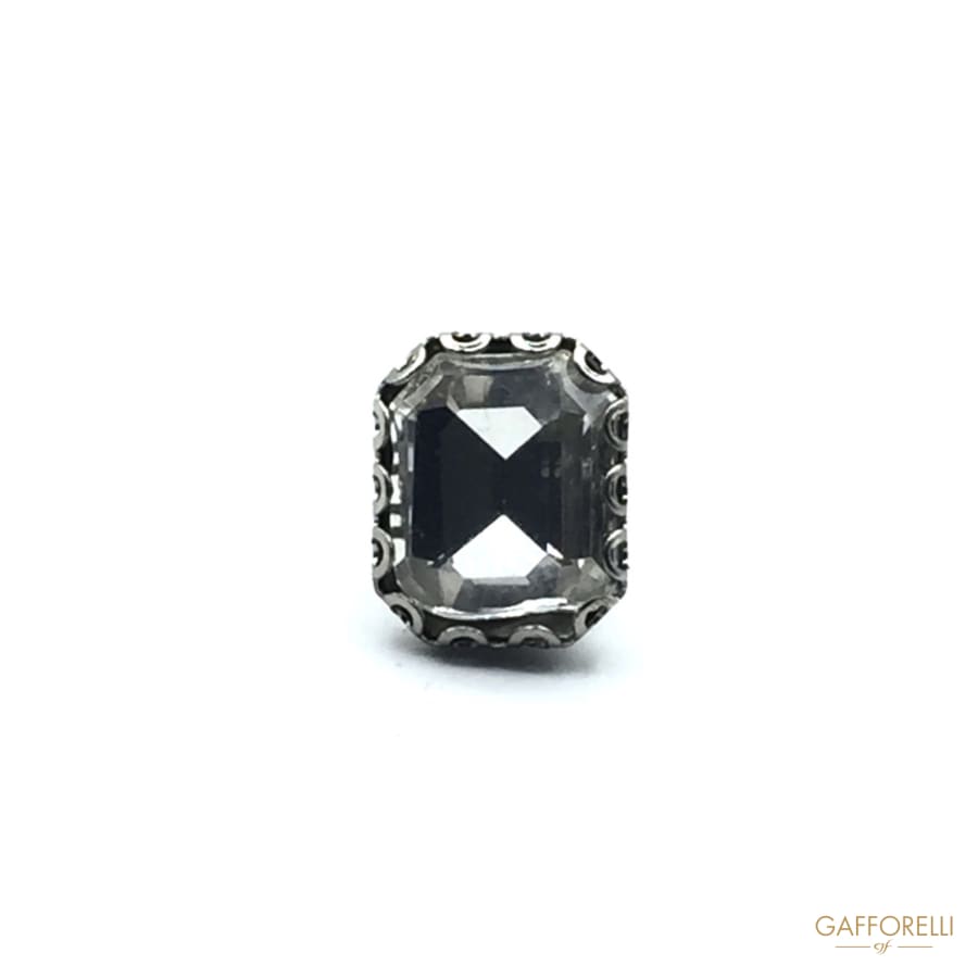 Geometric Shape Buttons with Rhinestone and Shank - Art.