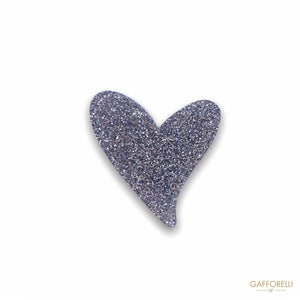 Glitter Heart Pins With Butterfly Hook Closure D132 -