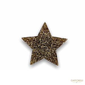 Glitter Star Pins With Butterfly Hook Closure D133 -