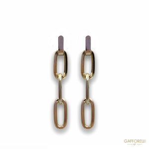 Gold-colored Chain Earrings with Hook Gold 02 - Gafforelli