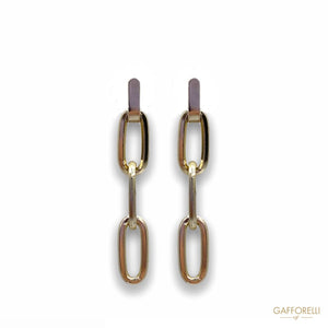 Gold-colored Chain Earrings With Hook Gold 02 - Gafforelli