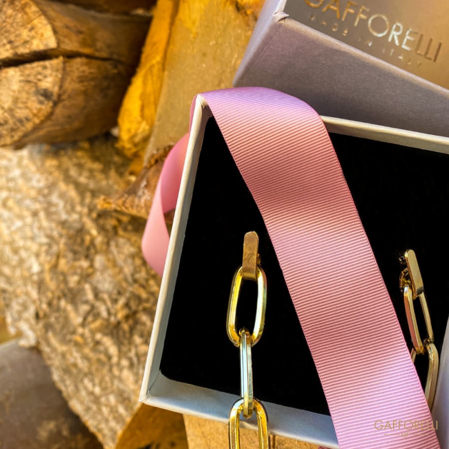 Gold-colored Chain Earrings with Hook Gold 02 - Gafforelli