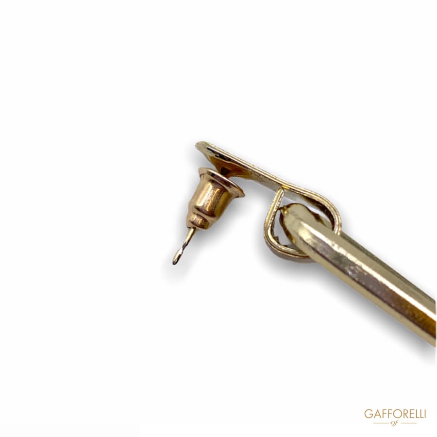 Gold-colored Chain Earrings with Hook Gold 02 - Gafforelli