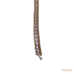 Golden Tassel With Chain And Strass A442 - Gafforelli Srl