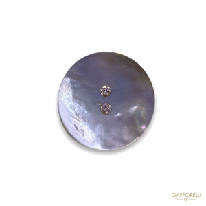 Goldfish Colored Mother-of-pearl Button With Central
