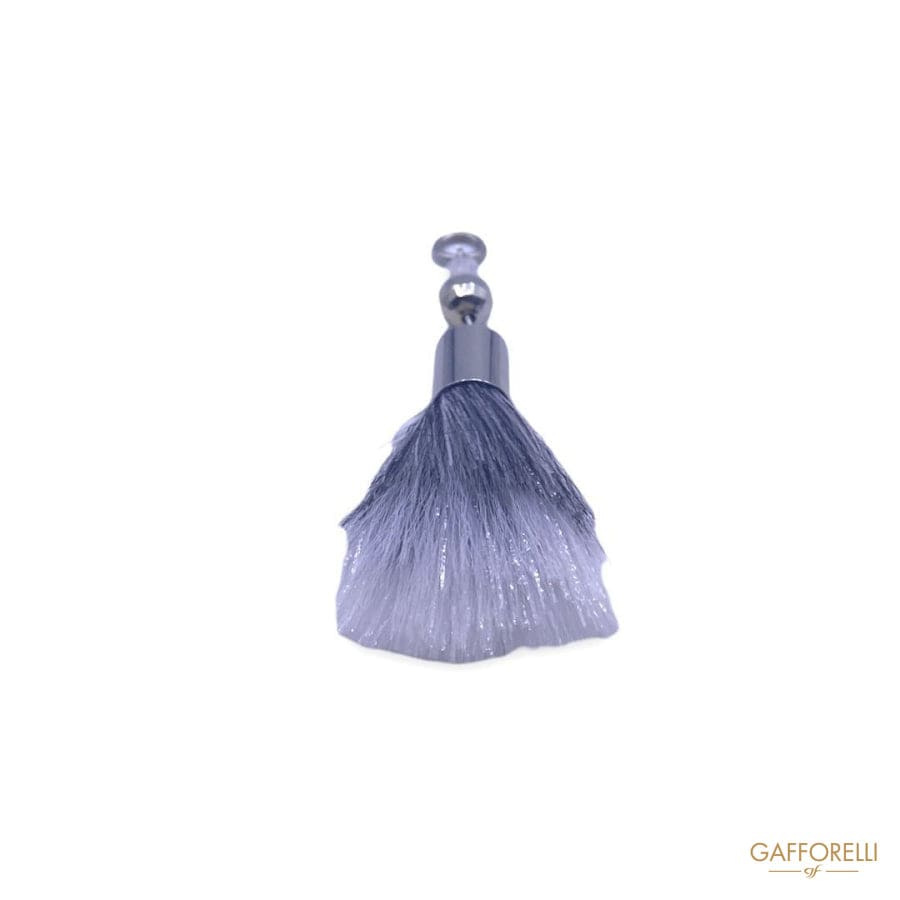 Grey And White Lurex Tassel With Beads H201 - Gafforelli Srl