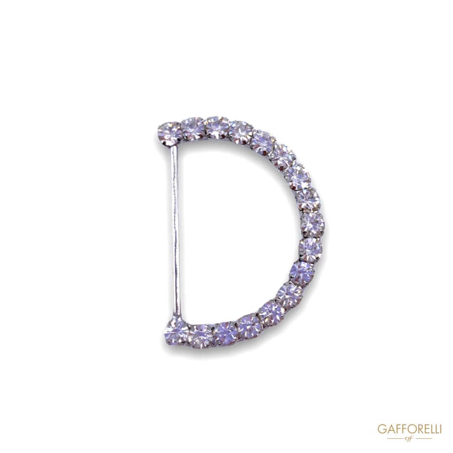 Half Moon Buckle with Rhinestones 5103 - Gafforelli Srl