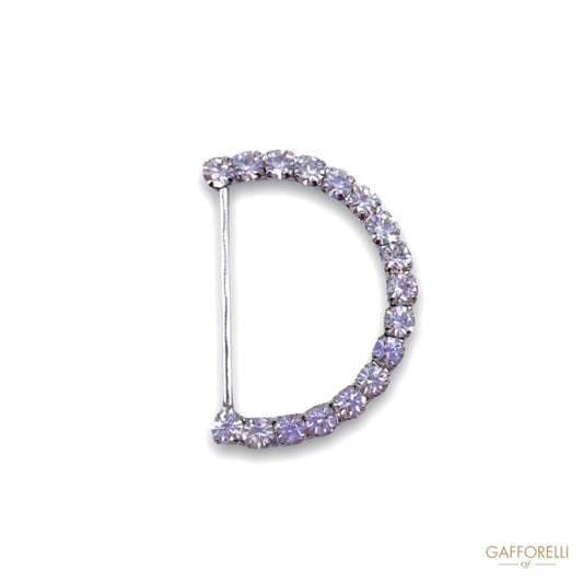 Half Moon Buckle with Rhinestones 5103 - Gafforelli Srl