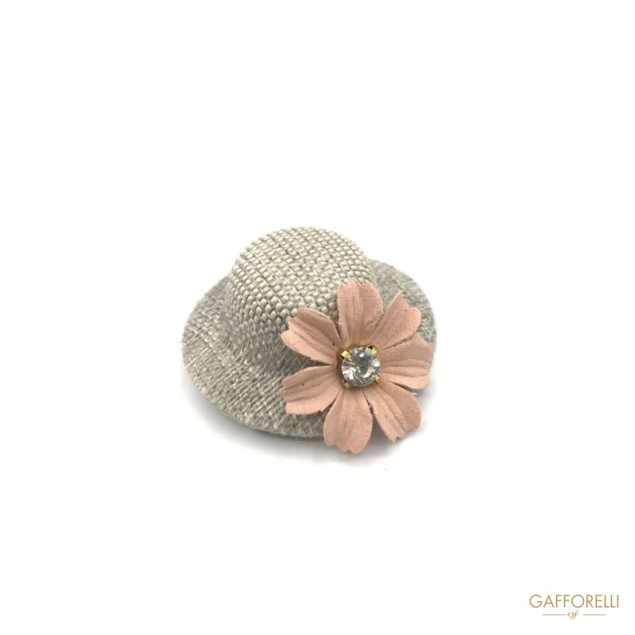 Hat-shaped Brooch With Flower Detail - Art. H186 brooches