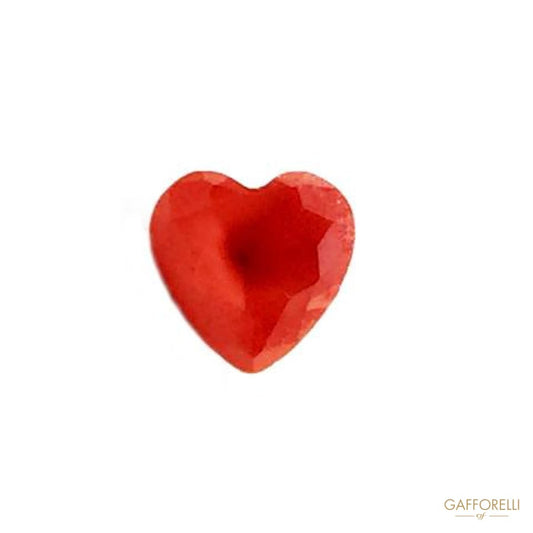 Heart Buttons with Back Side Painted - Art. 9114 glass
