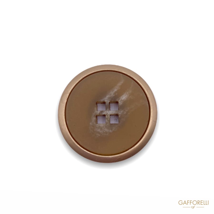 Horn Imitation Polyester Button D319 - Gafforelli Srl BLACK