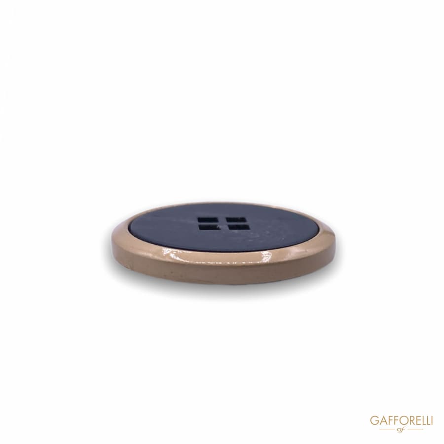 Horn Imitation Polyester Button D319 - Gafforelli Srl BLACK