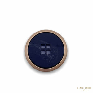 Horn Imitation Polyester Button D319 - Gafforelli Srl BLACK