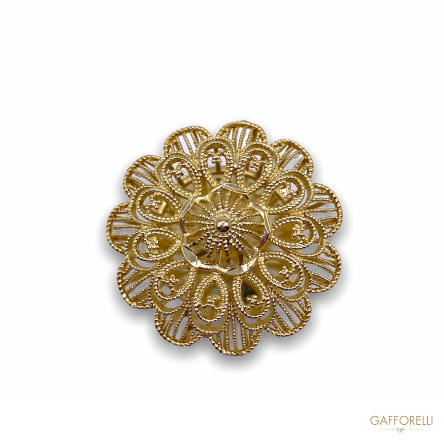 Imperial Button In The Shape Of An Openwork Flower B154 -