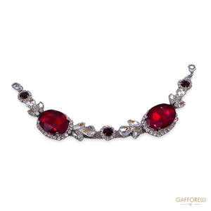 Jewel Metal Neckline with Stones and Rhinestones A467