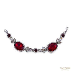 Jewel Metal Neckline with Stones and Rhinestones A467