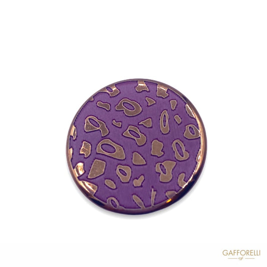 Laser Cut Polyester Button with Leopard Print D235