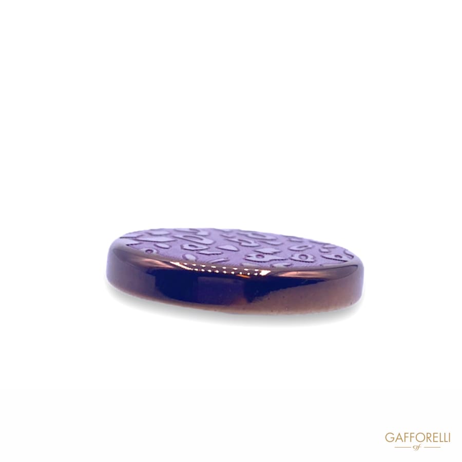 Laser Cut Polyester Button with Leopard Print D235
