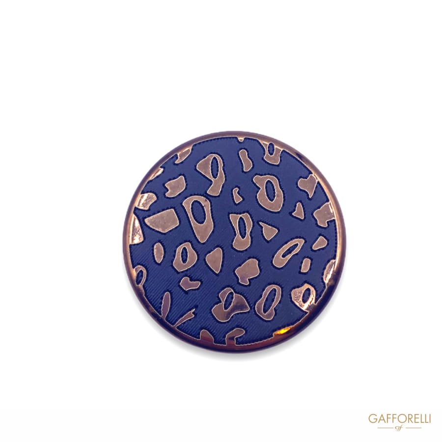 Laser Cut Polyester Button with Leopard Print D235