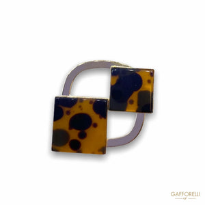 Leopard Brooch With An Irregular Shape And Square Details