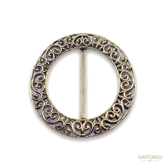 Lightweight Metal Buckle with Decorations E251 - Gafforelli