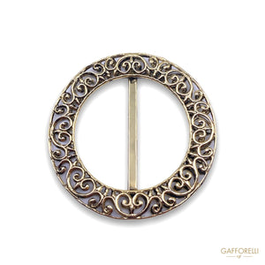 Lightweight Metal Buckle with Decorations E251 - Gafforelli