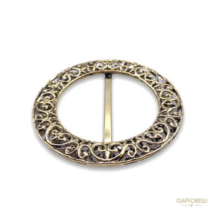 Lightweight Metal Buckle with Decorations E251 - Gafforelli