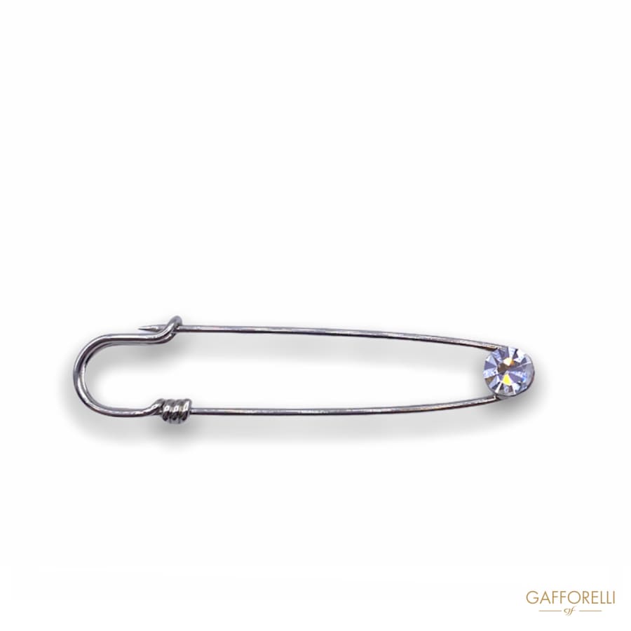Matal Basic Style Brooch Decorated with Swarovski