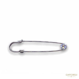 Matal Basic Style Brooch Decorated with Swarovski
