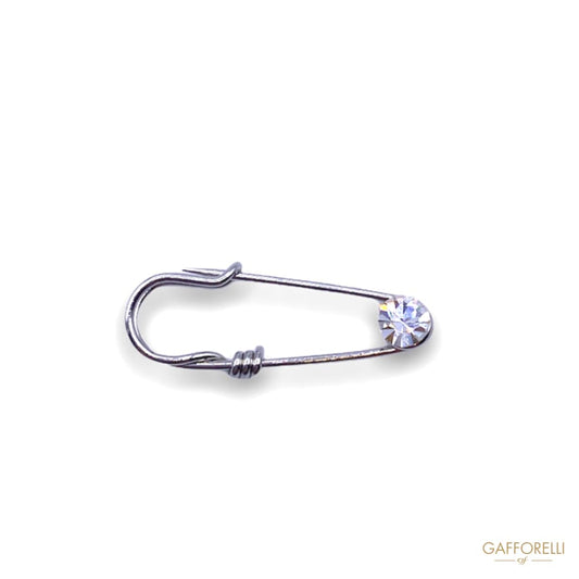 Matal Basic Style Brooch Decorated with Swarovski