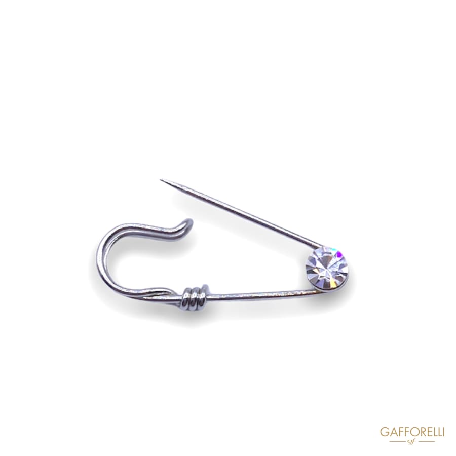 Matal Basic Style Brooch Decorated with Swarovski