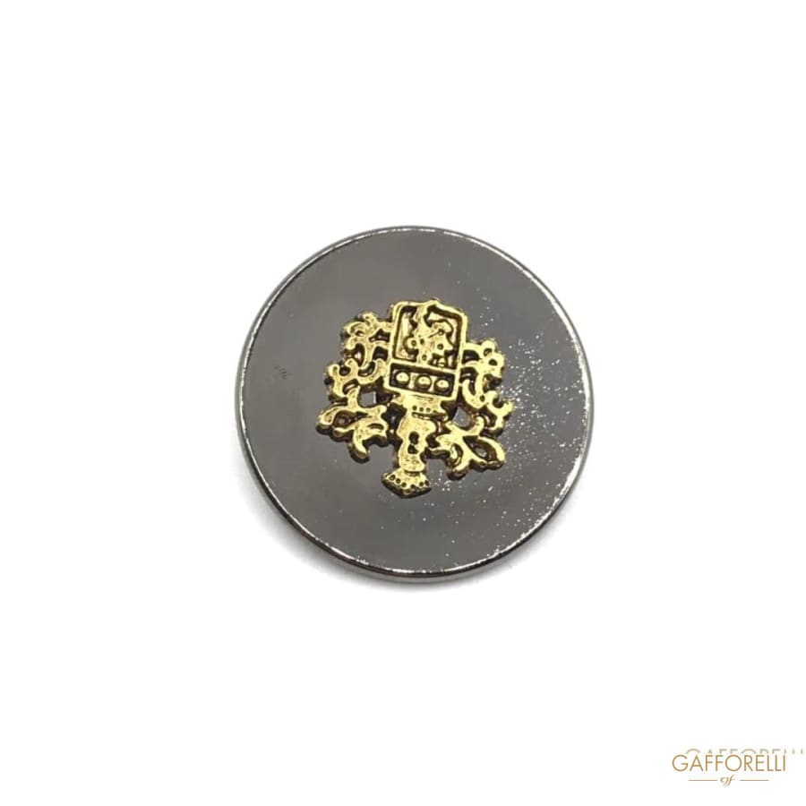 Metal Button With Central Emblem - Art. D186 metal buttons
