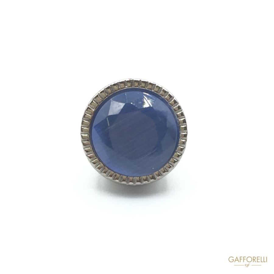 Metal Button With Central Matt Glass - Art. 9037 glass