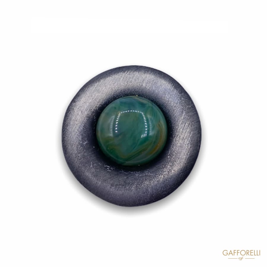 Metal Button with Central Sphere Detail B141 - Gafforelli