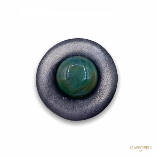 Metal Button with Central Sphere Detail B141 - Gafforelli