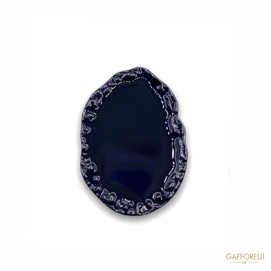 Metal Button with Enamel B130 - Gafforelli Srl 819 • BLACK